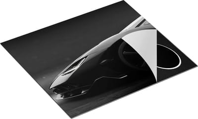 Chefcare Inductie Beschermer Zijaanzicht Zwarte Sportwagen Auto - 60x50 cm - Afdekplaat Inductie - Kookplaat Beschermer - Inductie Mat