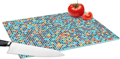 Glazen Snijplank - 39x28 - Mozaïek - Tegels - Pixel - Patronen - Snijplanken Glas