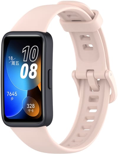 By Qubix - Siliconen bandje met gesp - Lichtroze - geschikt voor Huawei Band 10 / 9 / 8