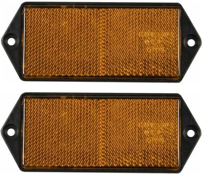 Benson Reflector - 2x - oranje - rechthoek - schroefbevestiging - 100 x 45 mm
