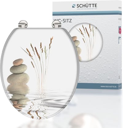Toiletbril Houten Kern - WC-bril Deksel - Badkamer Renovatie - Geschikt Voor Alle Potten - 43.5 x 37.5 cm