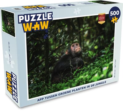 Puzzel App tussen groene planten in de jungle - Legpuzzel - Puzzel 500 stukjes