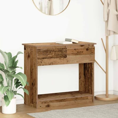 vidaXL - Wandtafel - met - lades - 85,5x38,5x74,5 - cm - oud - hout