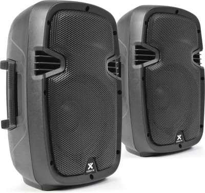 Actieve speakerset - Vonyx SPJ-800A actieve speakers - 2x 8 inch actieve speaker met 2x luidspreker standaard - 400W