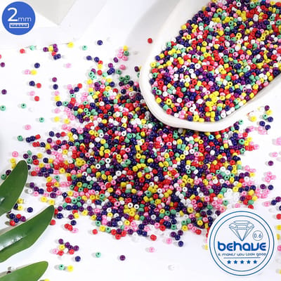 Behave Multi Color Glaskralen - 300 Gram - DIY Sieraden maken - Kralen set - Rocailles - Bedels - 2mm