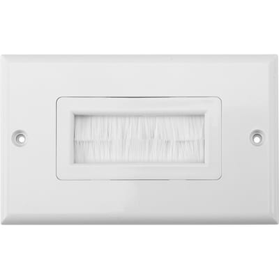 Brosse Anti-poussière en Plastique Cache-Port de Prise Murale pour Câble Support de Prise Murale Panneau Multimédia Nouveau #1 noir
