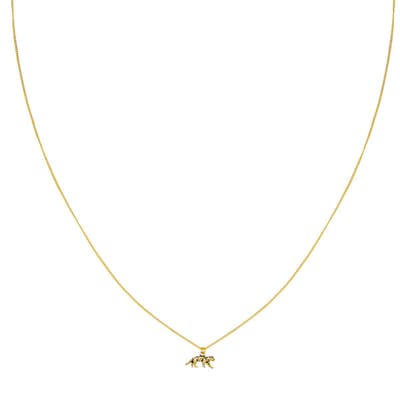 Ketting - Lucky Leopard - Gold Plated - Goudkleurig