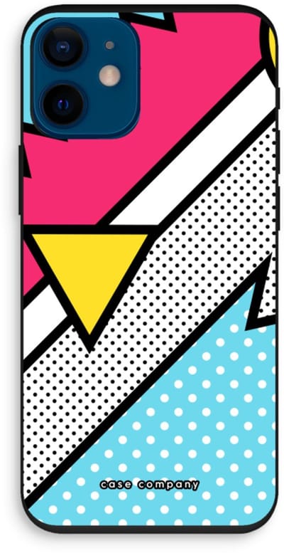 Case Company® - Hoesje geschikt voor iPhone 12 mini hoesje - Pop Art #3 - Biologisch Afbreekbaar Telefoonhoesje - Bescherming alle Kanten en Schermrand