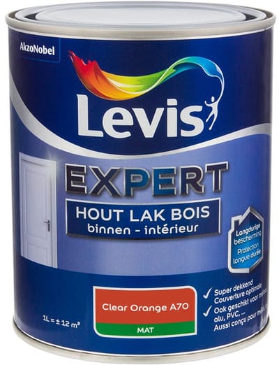 Levis - Expert Hout Lak Binnen Mat Mix - Clear Orange A70 - Mengverf - 1 L