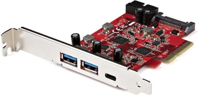 StarTech 5 poorts USB PCIe Kaart - 10Gbps 2xUSB/1xUSB-C,1x IDC