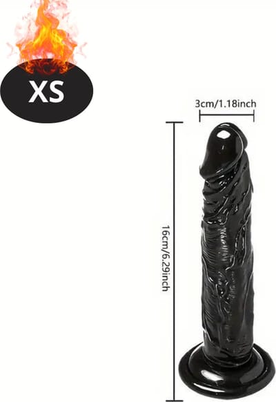 Nivard Dildo - Anaal - Met Zuignap - Siliconen - Sex Toys - Voor Mannen & Vrouwen - Voor Koppels - Couples - XS - Zwart