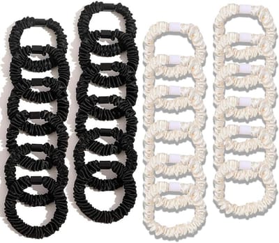 24 Stuks Scrunchies Haaraccessoires, Elastische Haarbanden voor Anti-Kroes en Nachtgebruik, Zacht en Luxe voor Diverse Kapsels