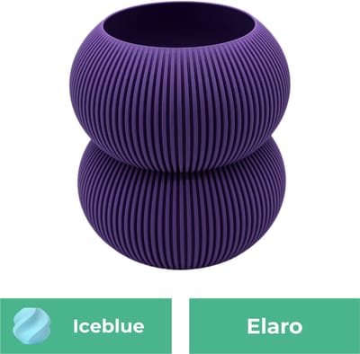 Elaro moderne vaas – Decoratieve vaas - IJsblauw - 3d geprinte vaas – geschikt voor droogbloemen - 20CM