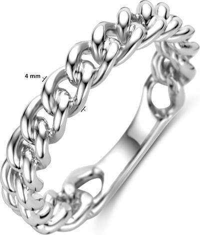 Gerhodineerd Zilver Ring Schakel 1338422