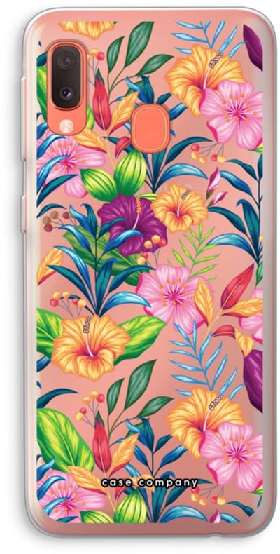 Case Company® - Hoesje geschikt voor Samsung Galaxy A20e hoesje - Tropisch 2 - Soft Cover Telefoonhoesje - Bescherming aan alle Kanten en Schermrand