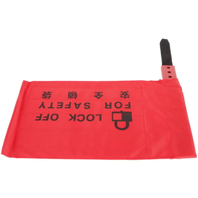 Sac de Cadenassage de Prise Électrique Rouge Noir Résistant aux Déchirures Sac de Cadenassage de Sécurité pour Isolation Énergétique red