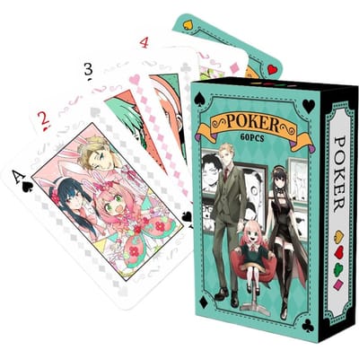 Anime Poker Speelgoed Spy×Family Spelkaarten Anya Forger Loid Forger Cosplay Hardcover Verzameling Cadeau