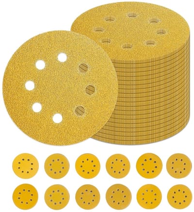 Dailygoods- Schuurpapier Set 120 Stuks - Schuurpapier 125mm - Velcro Schuurpapier - Eccentrisch Schuren - Diverse Korrelgroottes - Langdurige Levensduur - Schuurdiscs