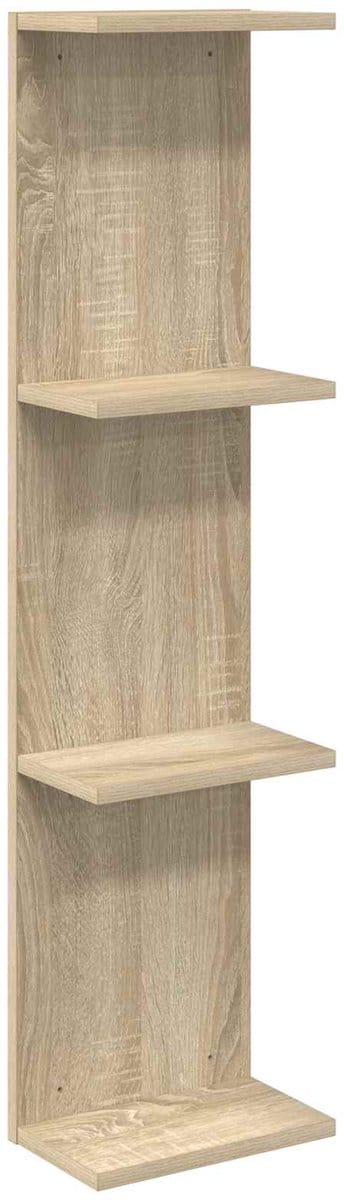 vidaXL - Wandplank - Sonoma - Eiken - 22 - x - 15 - x - 100 - cm - Bewerkt - hout