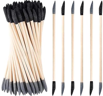 50 Stuks Schuurstokken, Dubbelzijdig, Zwart en Grijs, 150# en 280#, Voor Houtbewerking, Modelbouw en Nagelkunst