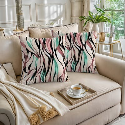 Boraboi® Luxe Decoratieve Kussenhoezen set van 2 , Zachte Suède Touch- 40x40cm -(Kleurrijk)