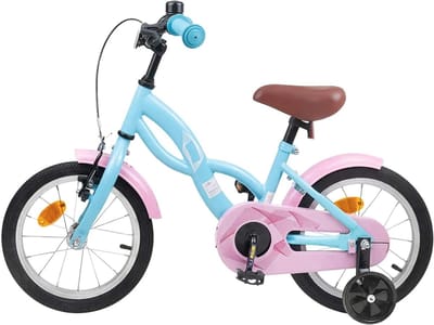 Kinderfiets - Jongensfiets Meisjesfiets - Fietsen Leren - Verstelbaar Zadel Handvatten - 16 inch - Lichtblauw