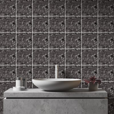 Zelfklevende muurtegelstickers voor keuken en badkamer - 24 ISABELLA TERRAZZO CEMENT TEGELSTICKERS - 24 stickers 15x15cm