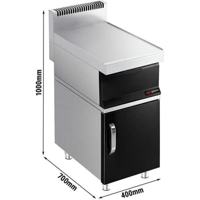 GGM Gastro Neutralelement - 400mm - mit Schublade - inkl. Unterbau mit 1 Tür Zilver / Zwart