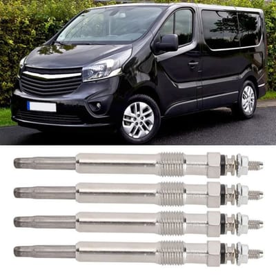 Duokon 4 pièces Bougie de préchauffage, Remplacement de la bougie de préchauffage pour Clio Kangoo Trafic (OE 7700100558 HB042