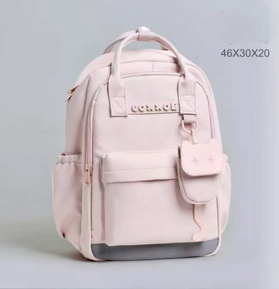 TK-S Rugzak, Roze en Ruim, 27 Liter, 17,3 inch laptop, drankflesvak. (46x30x20cm)