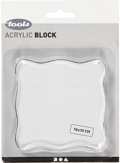Stempelblok, afm 10x10 cm, dikte 1 cm, 1 stuk