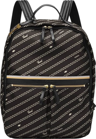 FOSSIL Vrije tijd rugzak Rugzak Tess Backpack Black / Bone Zwart