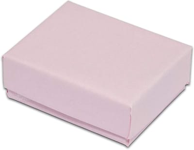 Papieren Sieraden Doosjes - Cadeauverpakking Doosjes - Kleine Cadeaus Verpakken - Met Katoen Gevuld - 100 Stuks - Roze