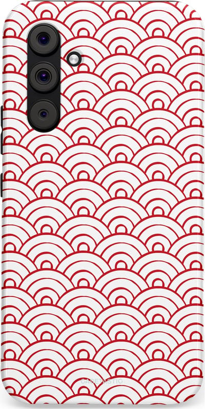 Casetastic Hoesje Geschikt voor Samsung A54 (5G) - Stijlvolle Beschermende Duo-layer Case - Golfjes