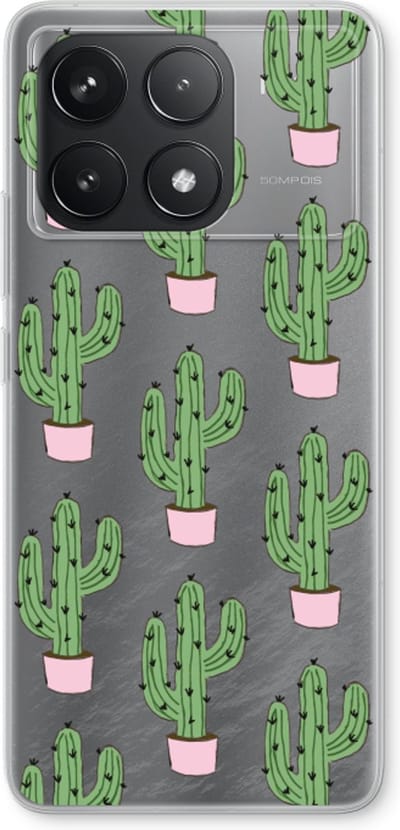 Case Company® - Hoesje geschikt voor Xiaomi Poco F6 Pro hoesje - Cactus Lover - Soft Cover Telefoonhoesje - Bescherming aan alle Kanten en Schermrand