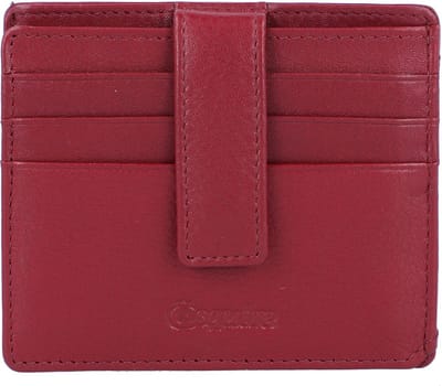 Esquire Oslo creditcard etui RFID leer 9.5 cm - 6 Sleuven - rot