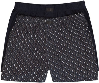 JP 1880 - Heren - Boxershorts OEKO-TEX set van 2 onderbroek - Navy blauw - Maat L