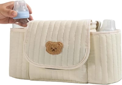 Kinderwagen Organizer - Luier Tas - Baby Verzorgen - Snelle Toegang - 35 x 18 cm - Grijs