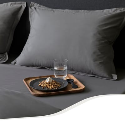 Home by TEMPUR® kussensloop 60 x 50 cm – Antraciet – Egyptisch Katoen – Strijkvrij – Geschikt Voor Droger