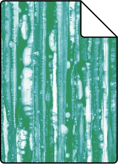 Proefstaal Origin Wallcoverings behang strepen groen - 26,5 x 21 cm - 347222-S