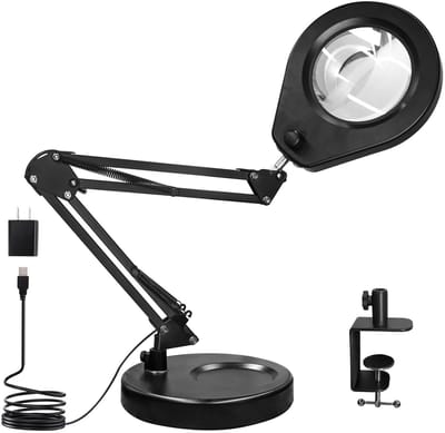 Unyqoos® Verstelbare Led-vergrootlamp met Stabiele Klem voor Precisiewerk en Hobby's