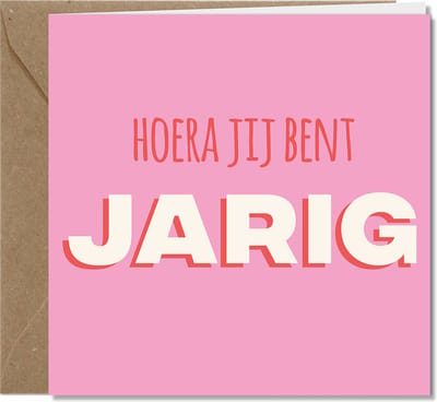 Tallies Cards - Hoera jij bent jarig - Happy Colors wenskaarten