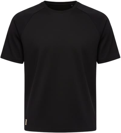 OMBRE T-shirt - Katoen - Korte Mouw - Effen Zwart S