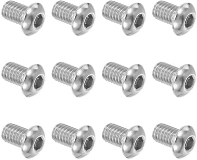 Inbusschroeven 12 stuks 5/16-18 UNC x 1/2 inch zeskantige volledig schroefdraad 304 roestvrij staal voor meubels en constructies, duurzaam en corrosiebestendig