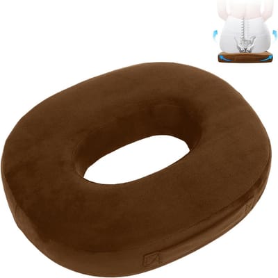 Ergonomisch Traagschuim Donut Zitkussen | Comfortabel Stuitbeenkussen voor Kantoor, Auto en Rolstoel