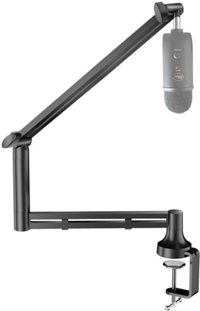 Microfoonarm met Laag Profiel voor Podcasting en Streaming - Verbeterde Klem en Kabelbeheer