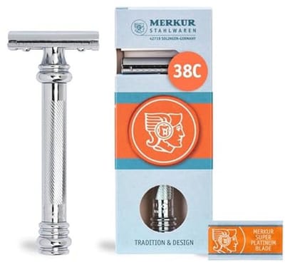 Twee-delige safety razor met gesloten kam - Ideaal voor nat scheren - Gemaakt in Duitsland
