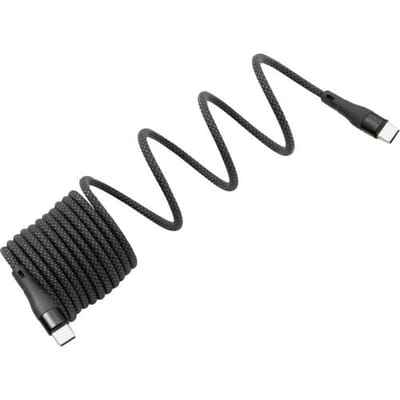 BKL Electronic 10080173 USB-C-kabel USB 2.0 USB-B stekker 2 m Zwart Afscherming gevlochten
