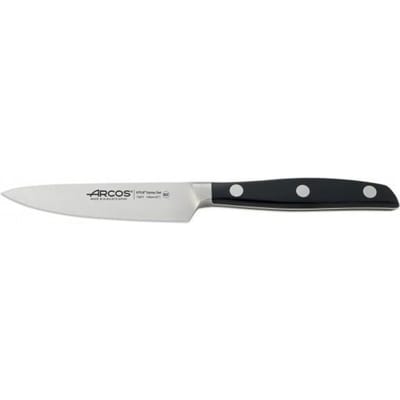 Couteau d'office - Arcos - Manhattan - 10 cm - Acier inox - Manche POM noir noir