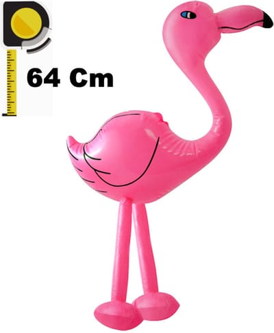 Henbrandt - Opblaasbare Roze Flamingo - 64 Cm - Feestartikel - Leuk voor decoratie of bij het zwembad - Opblaasdier Flamingo's - Opblaasfiguur - Strand & Zwembad Opblaasartikel